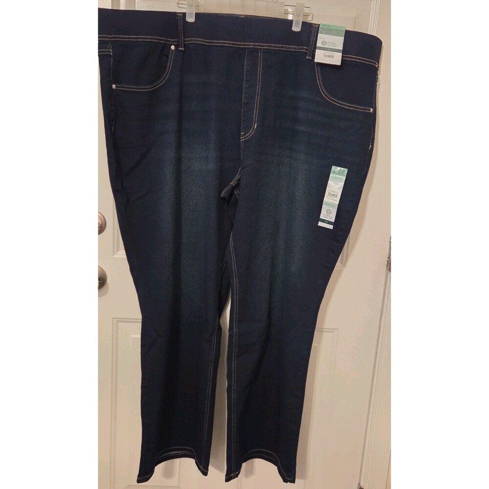 Terra & Sky Plus Size Women's Bootcut Jeggings Dark Wash - Size 4X (28w-30w) NWT